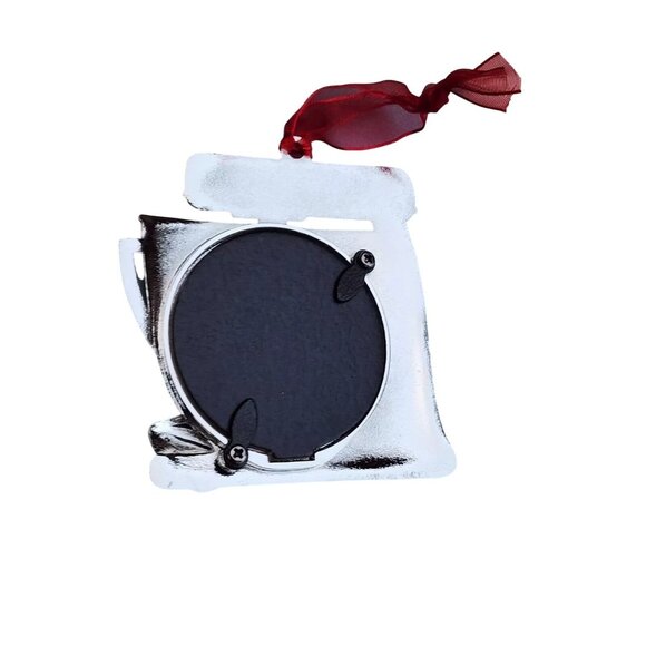 Chef Baker Mixer Christmas Ornament Photo Frame Enamel Metal by Studio Decor - Picture 4 of 4